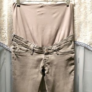 H&M &DENIM GREY MAMA SKINNY HIGH RIB JEANS SZ 6